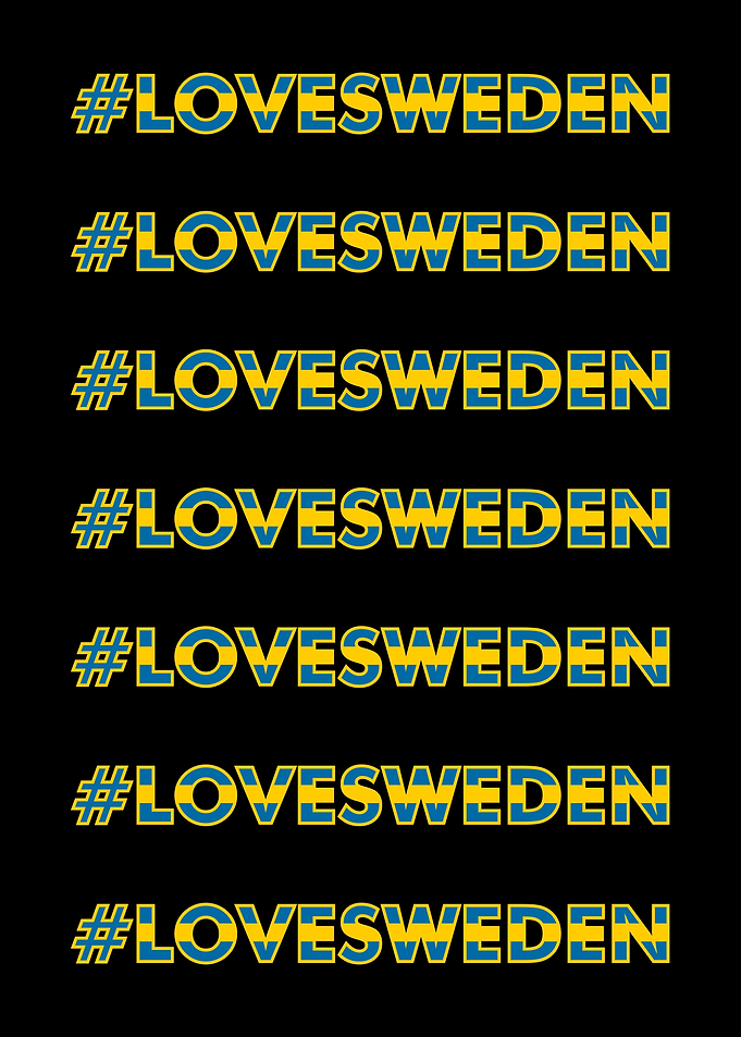 Love Sweden Hashtag
