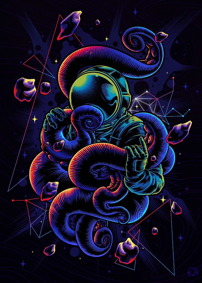 Astronaut and Tentacles