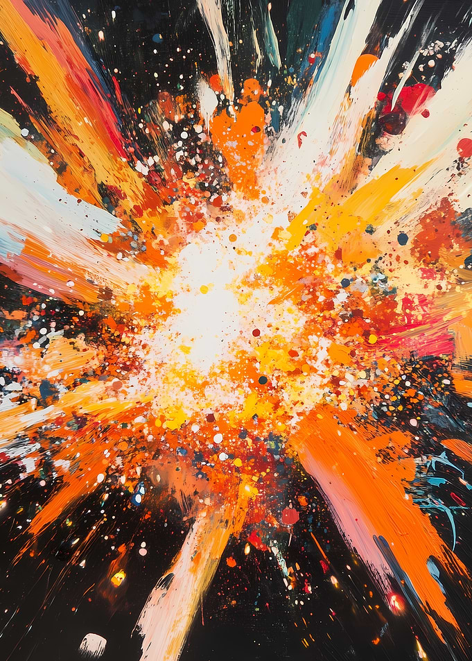 Abstract Explosion Painting