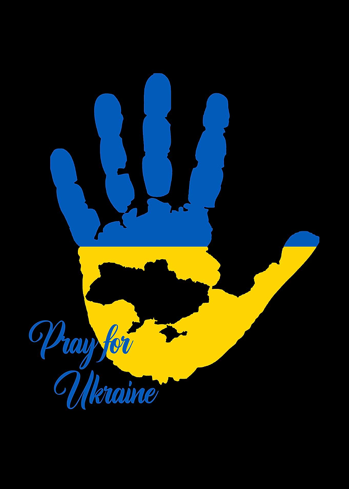 Pray for Ukraine Handprint