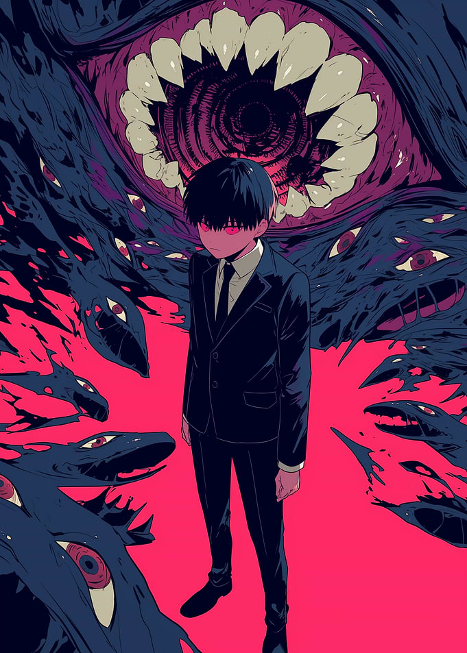 Man Facing Eyes