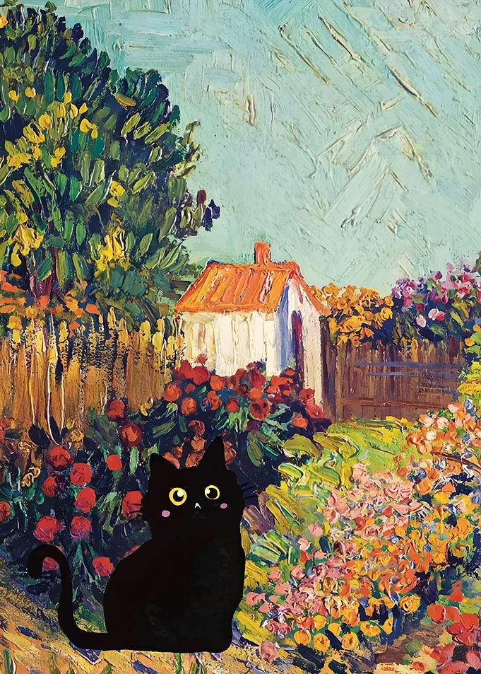 Cat In The Garden