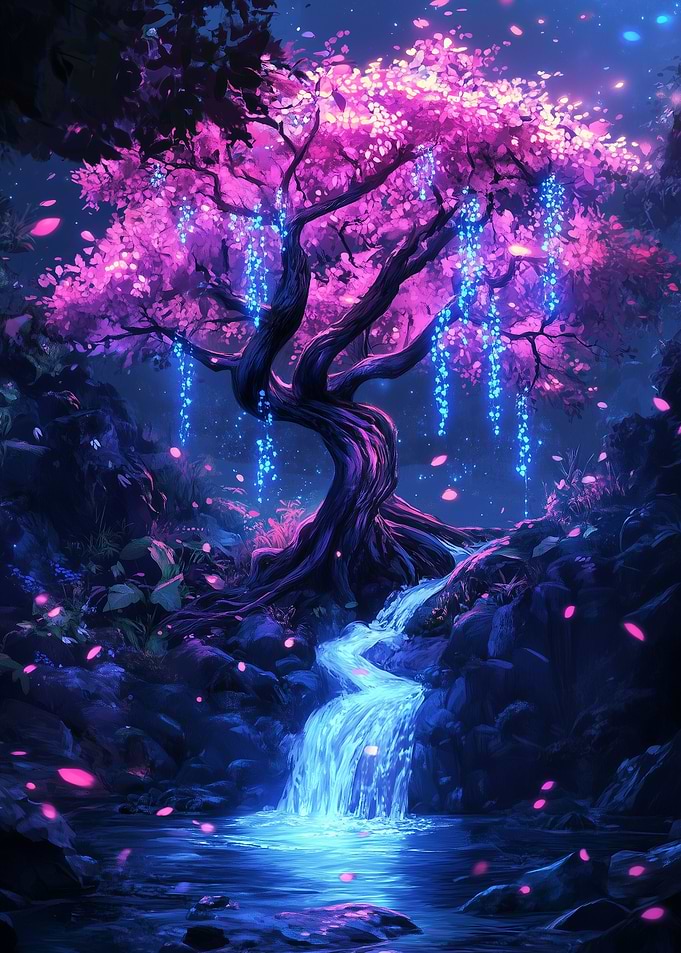 Japanese Pink Flowers Tree