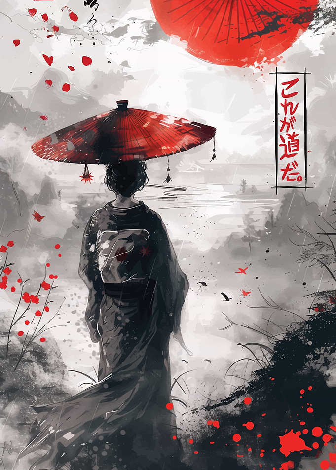 Geisha Japanese ink