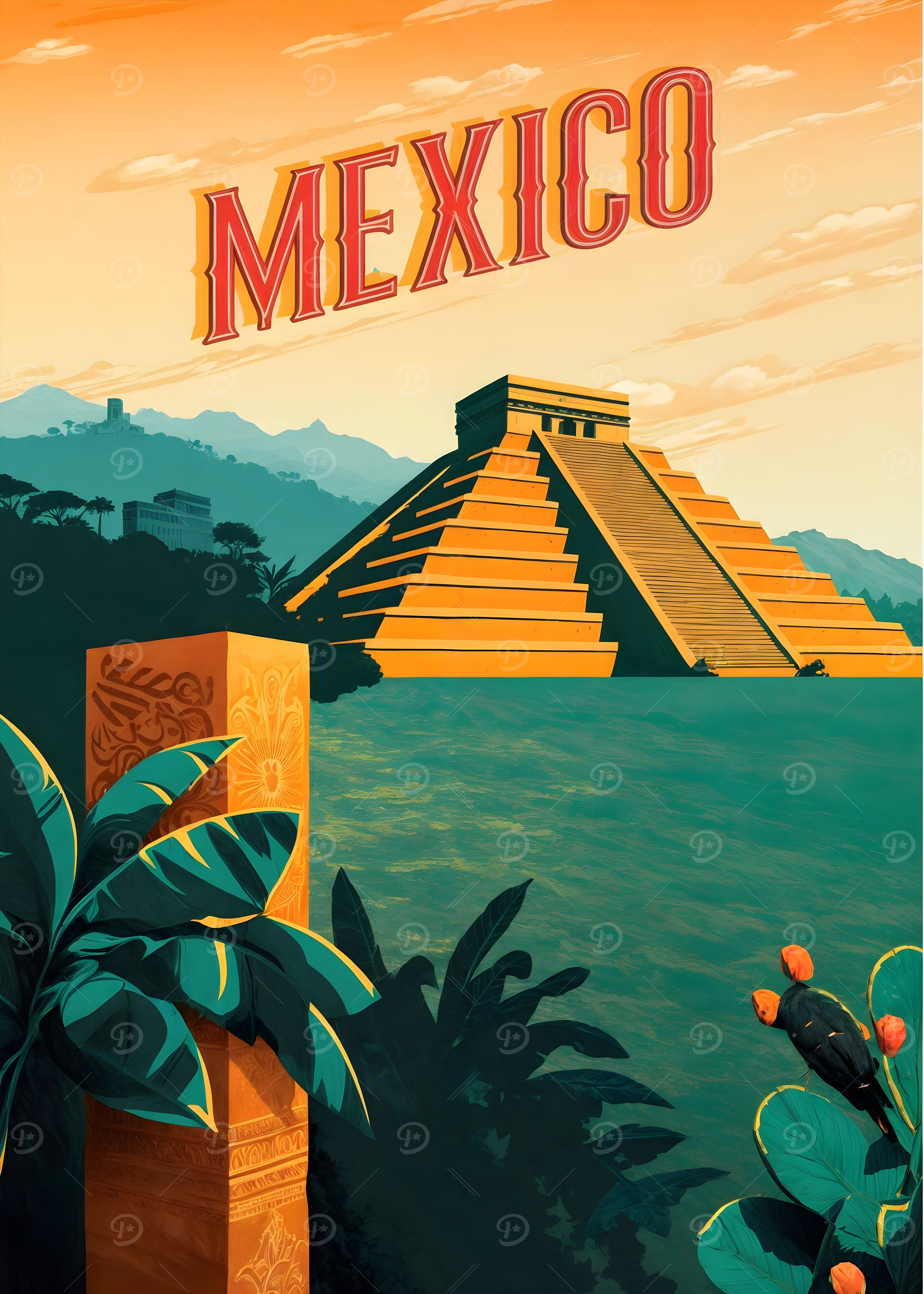Mexico Travel Poster