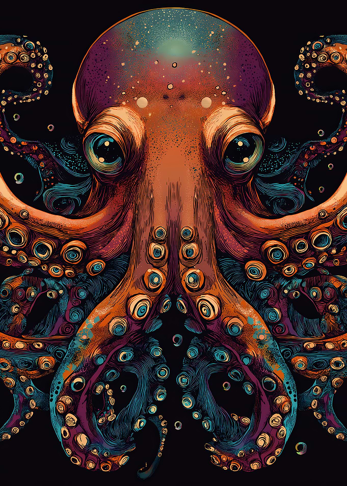 Cosmic Octopus Art