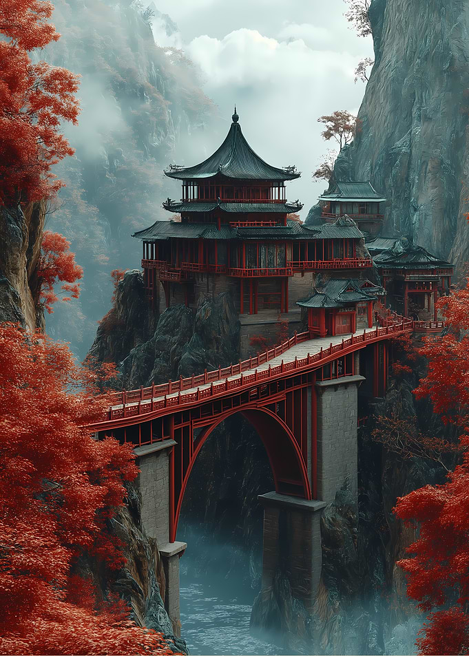 Red Bridge to Pagoda
