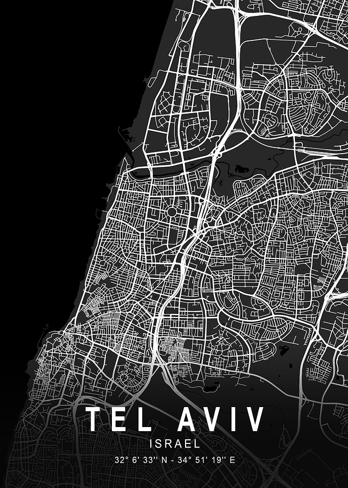 Tel Aviv Dark Map