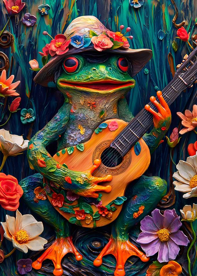 Frog Playing Guitar