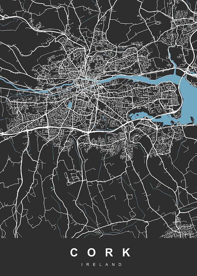 MAP CORK IRELAND UK