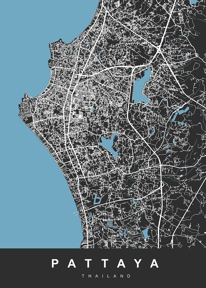MAP PATTAYA THAILAND