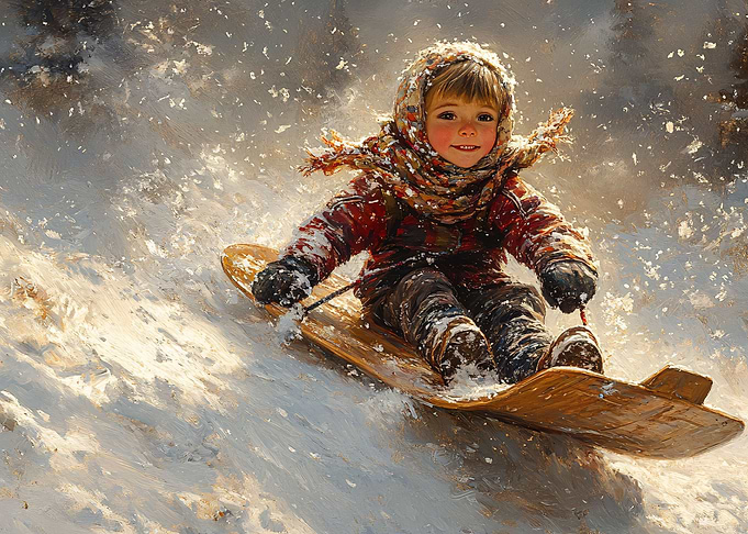 child in winter