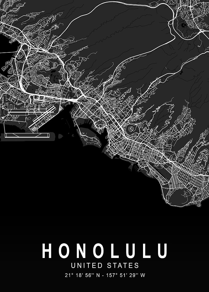 Honolulu Dark Map