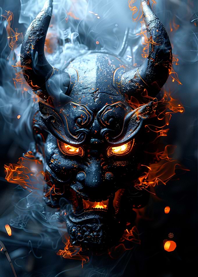 Fiery Oni Mask