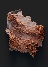 Nord Region Relief Map