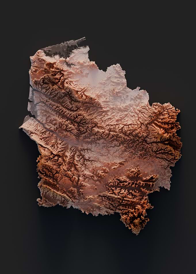 Nord Region Relief Map