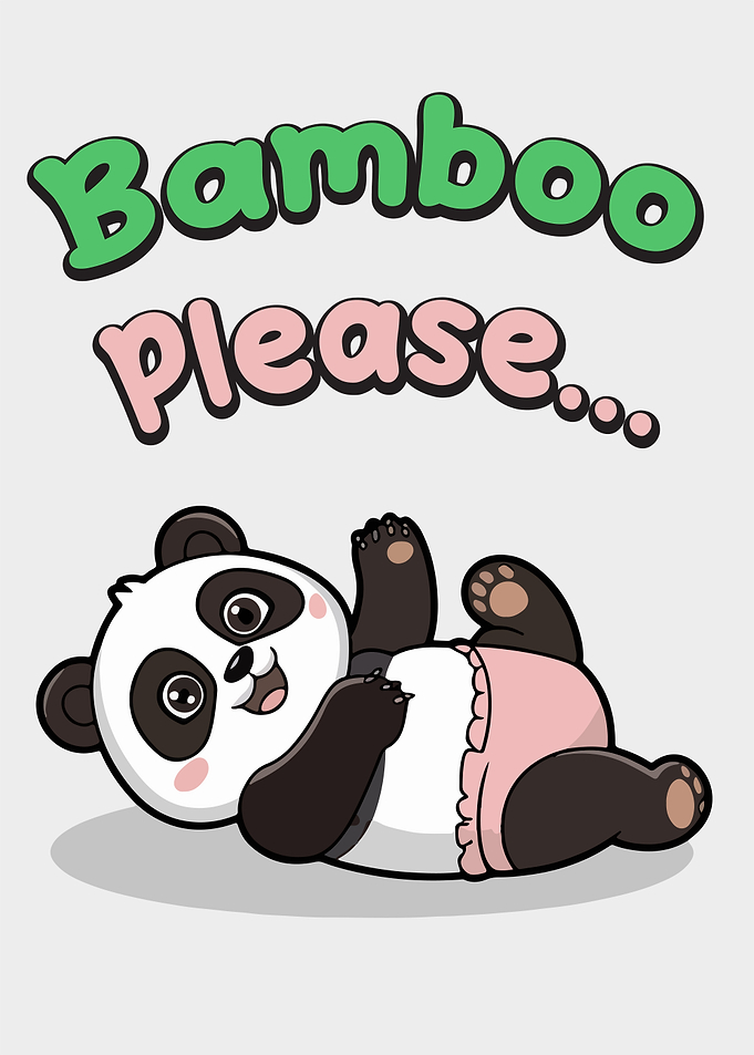 Cute Panda Bamboo Please