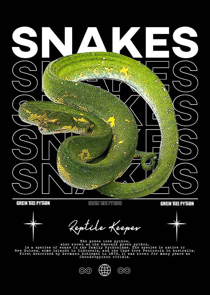 Green Tree Python Poster