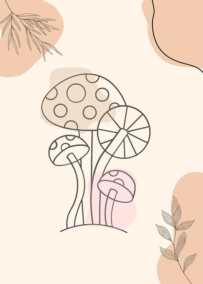 Modern Minimalist Mushroom