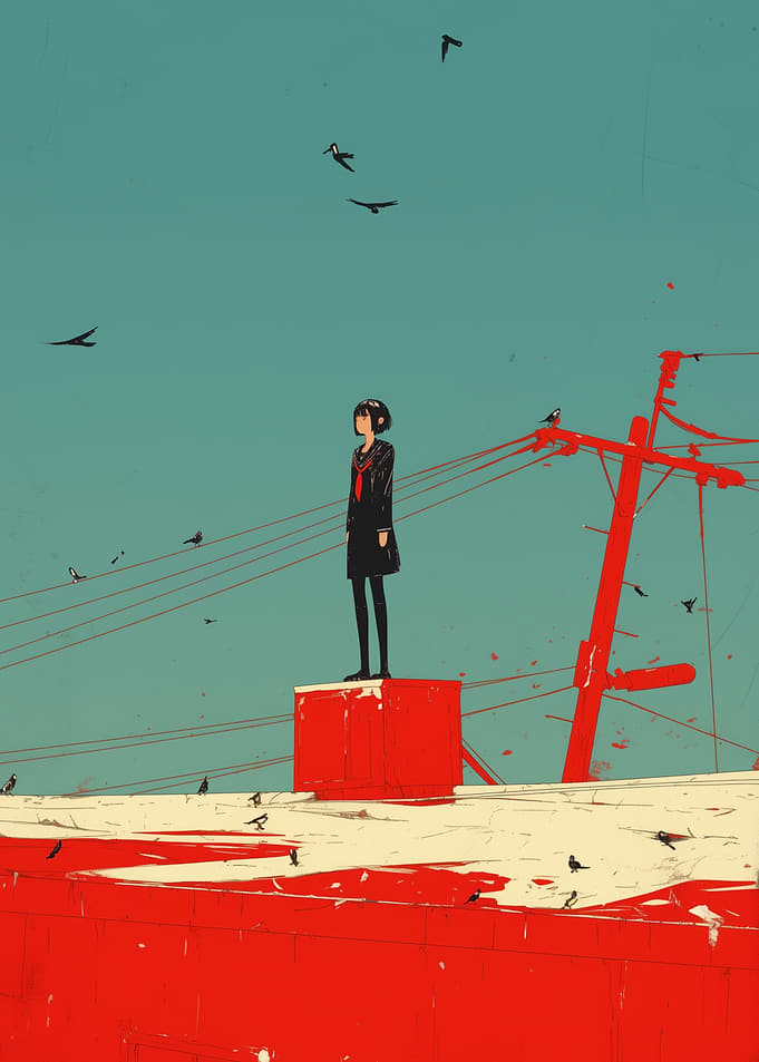 Girl on Rooftop