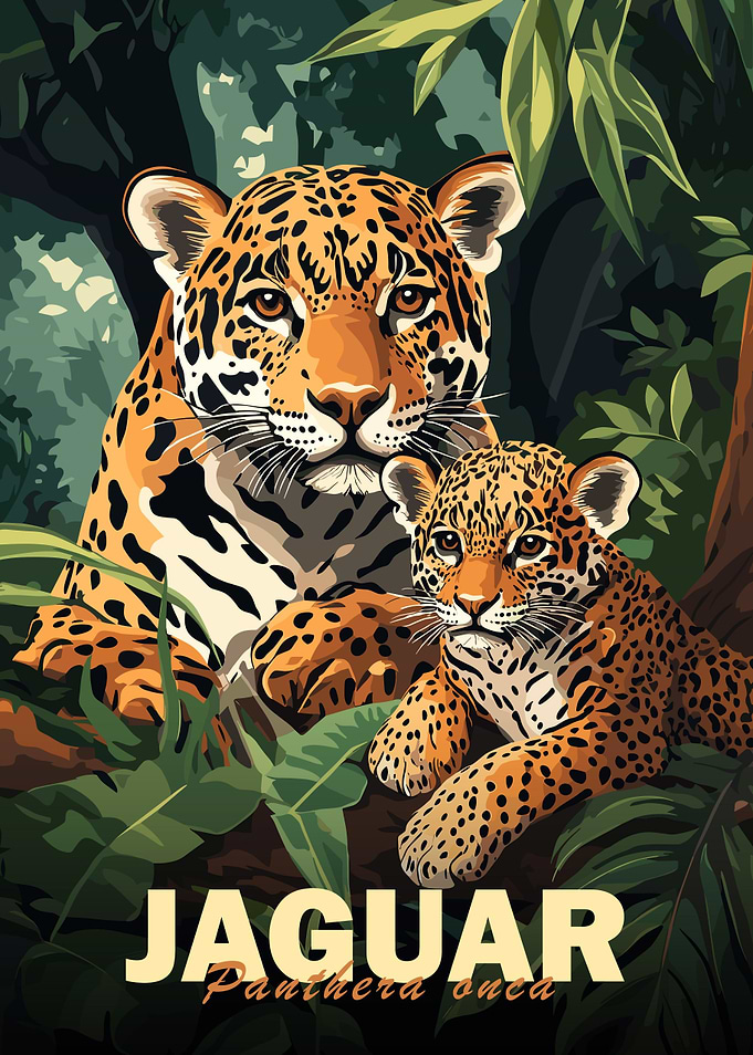 Jaguar Family Poster