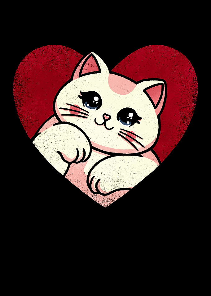 Cute Cat in Heart