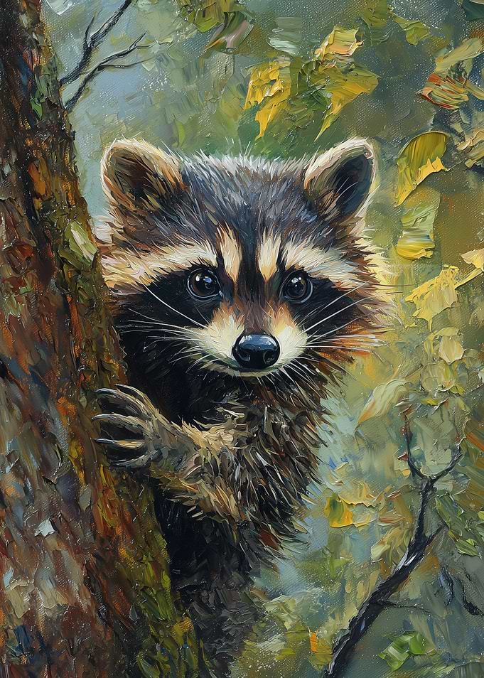 Raccoon in Tree