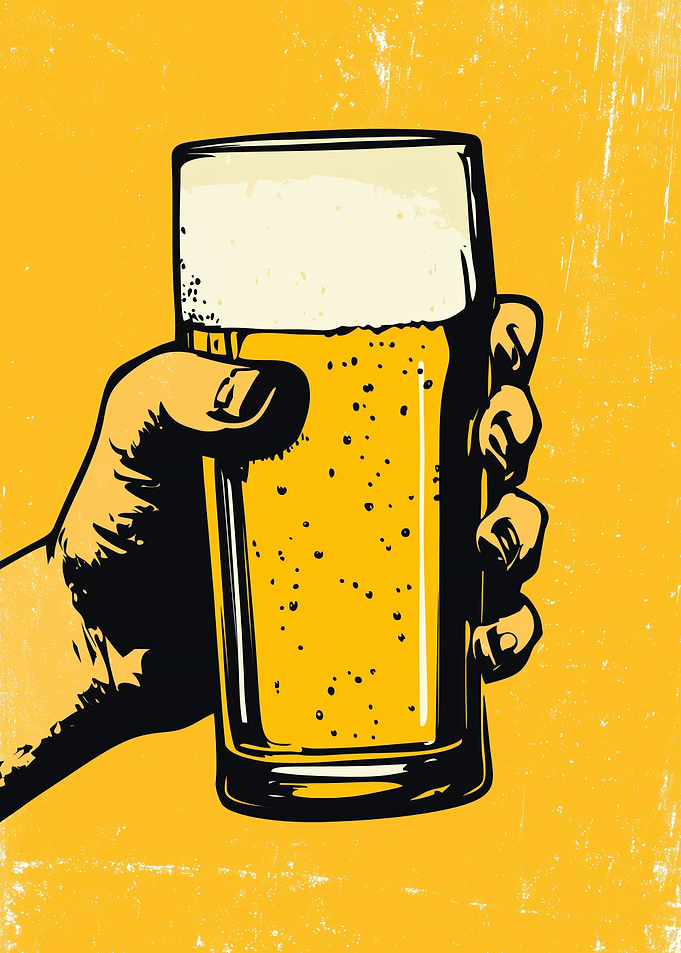 Beer Glass Illustration