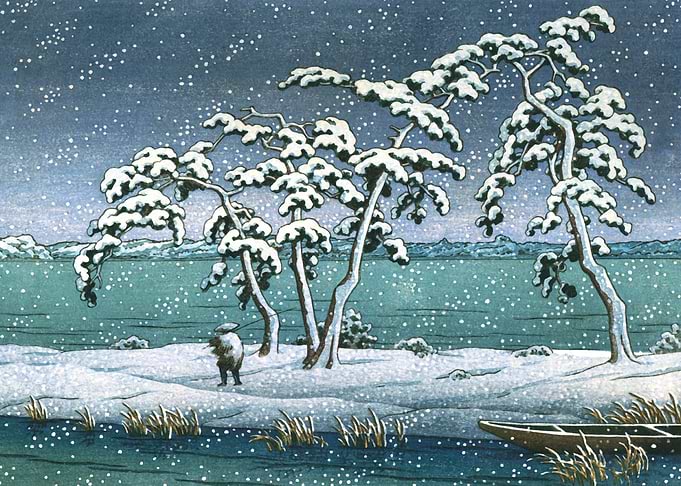 Snow at Hinuma Swamp