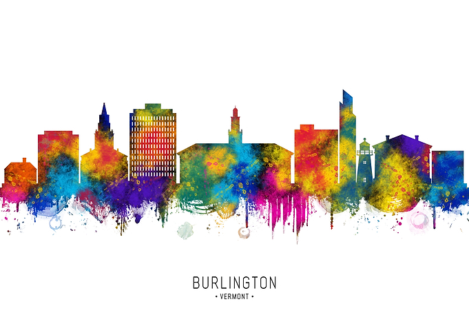 Burlington Vermont Skyline