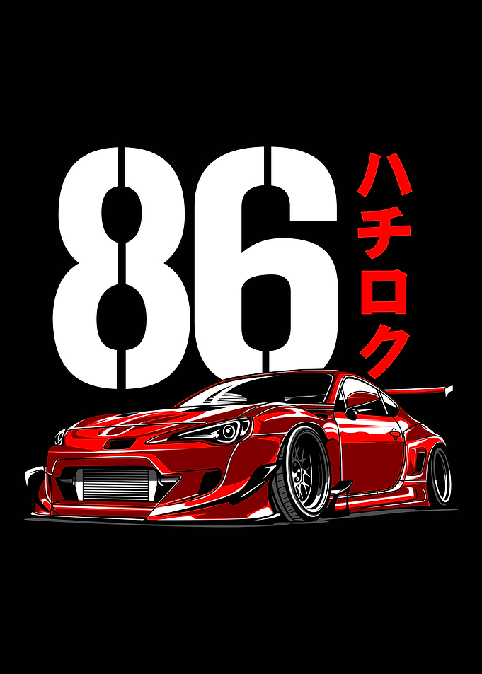 Red GT86 Sports Car