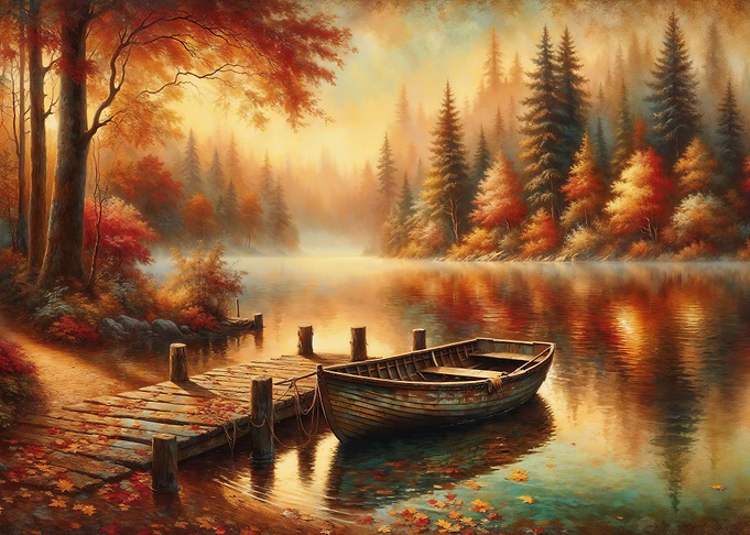 Autumn Lake Serenity