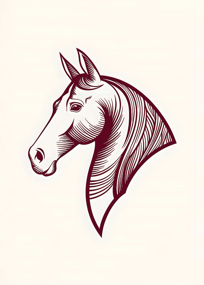 Horse Head Illustration