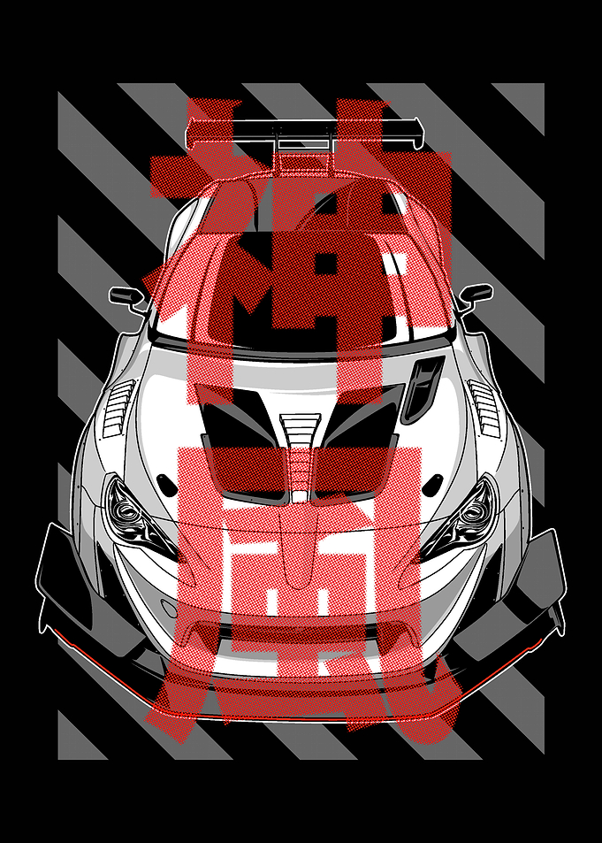 Japanese Sports Car Illustration