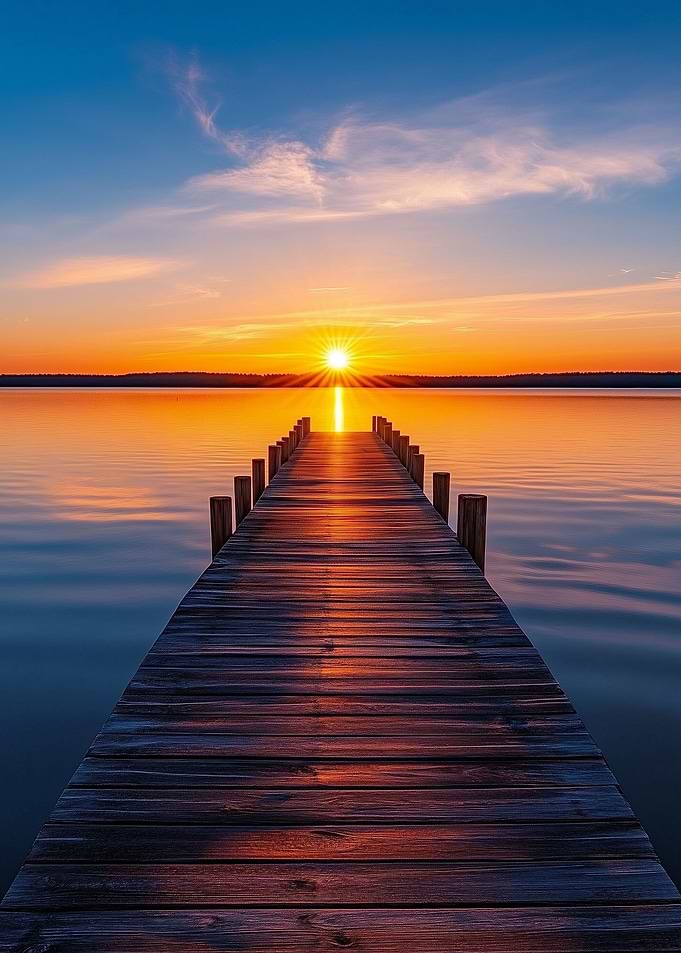 Sunset view at the sea