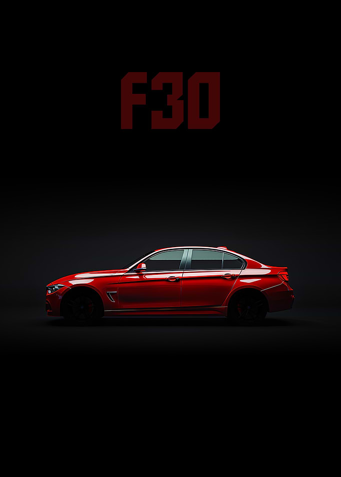 Red Bimmer F30 Sedan