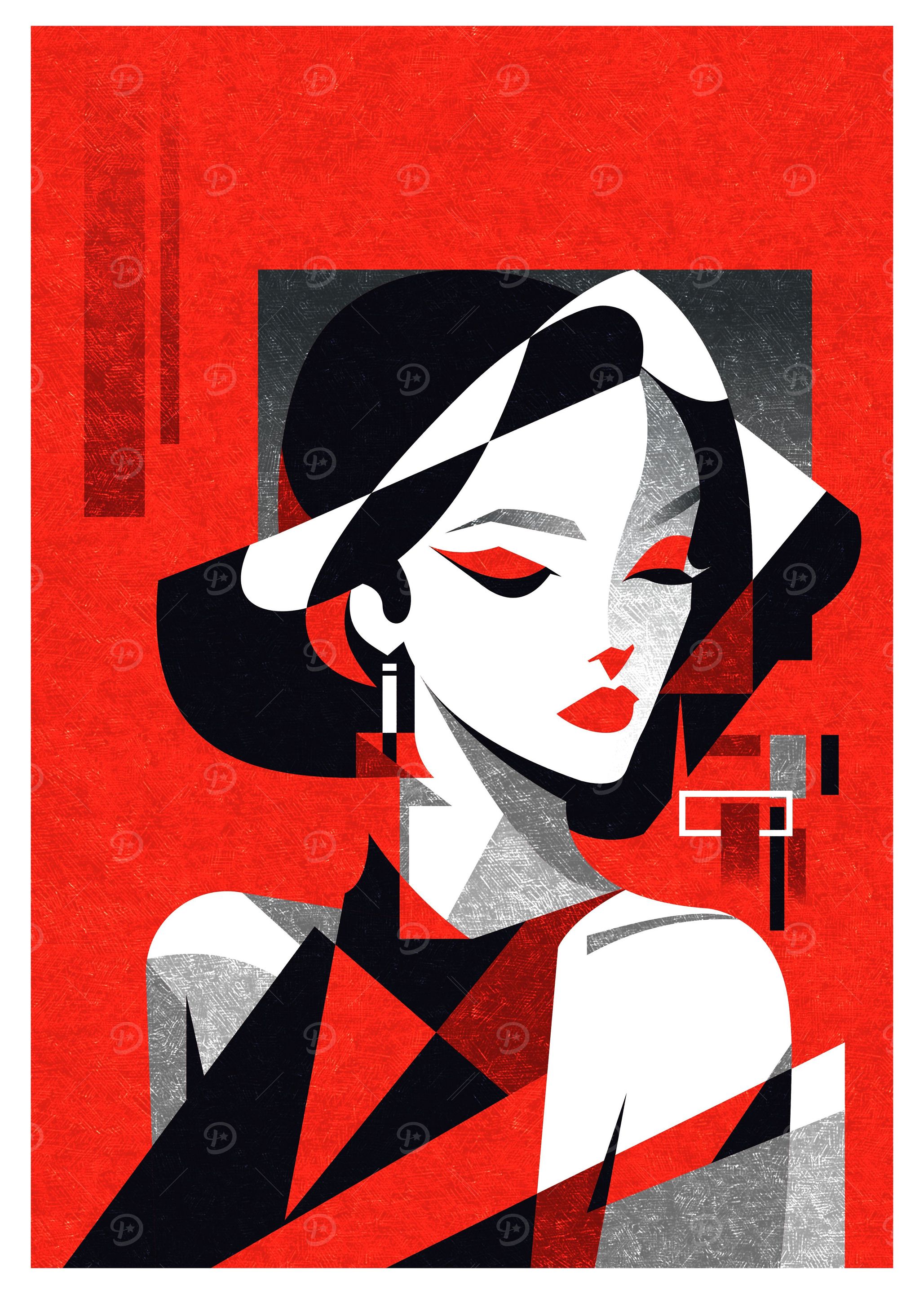 geometric portrait