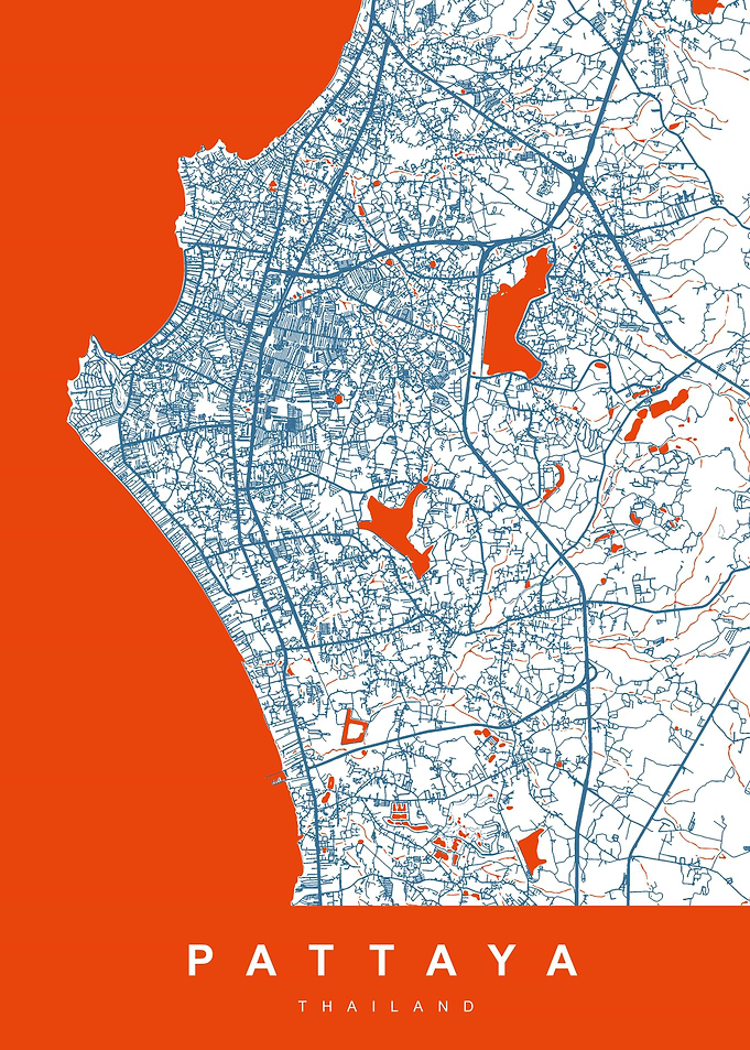 MAP PATTAYA THAILAND