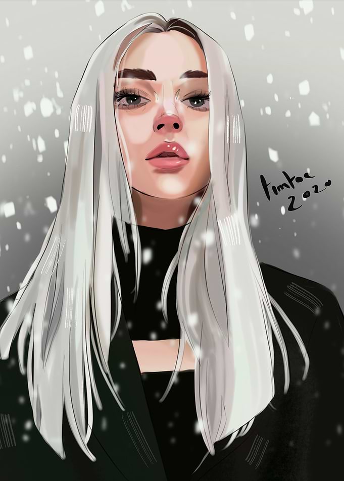Girl in the snow