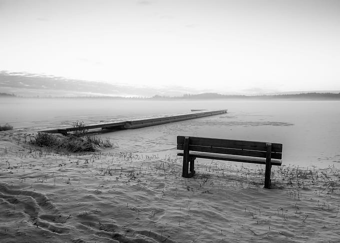 Old Bench By The Pier