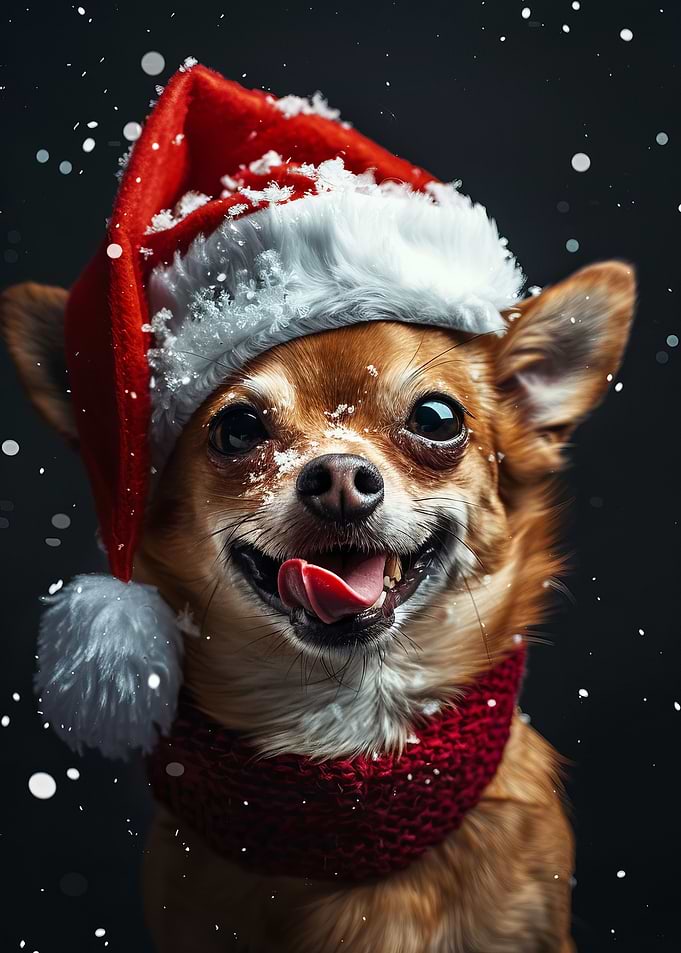 Chihuahua Christmas Hat