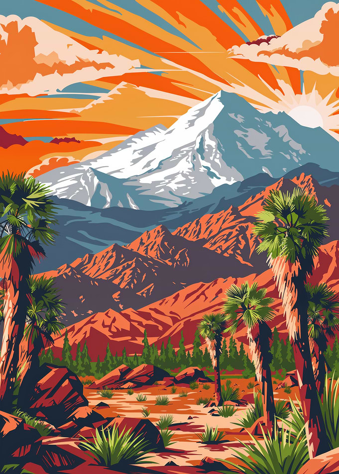 Sierra Nevada travel poster