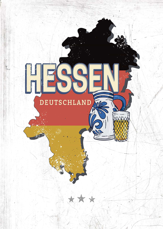 Hesse Germany State Map