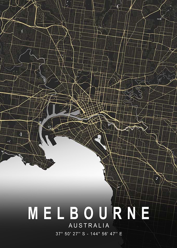 Melbourne Silver Map