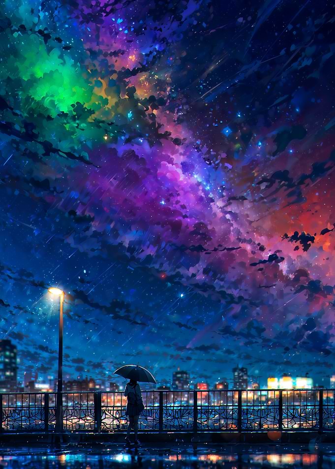 Rainy Night Cityscape