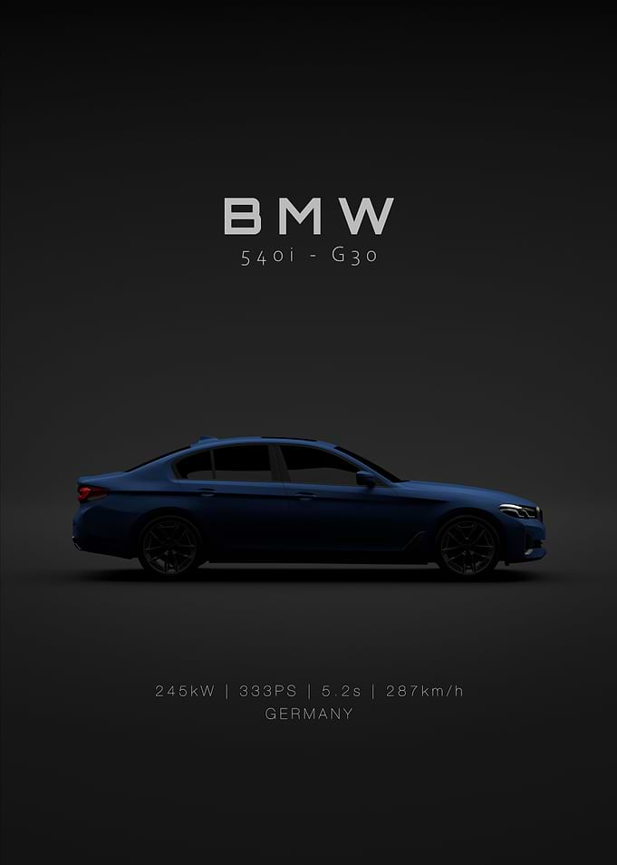 BMW 540i G30 Blue Spec