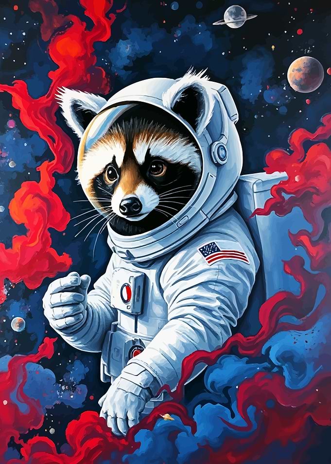Space Raccoon Astronaut