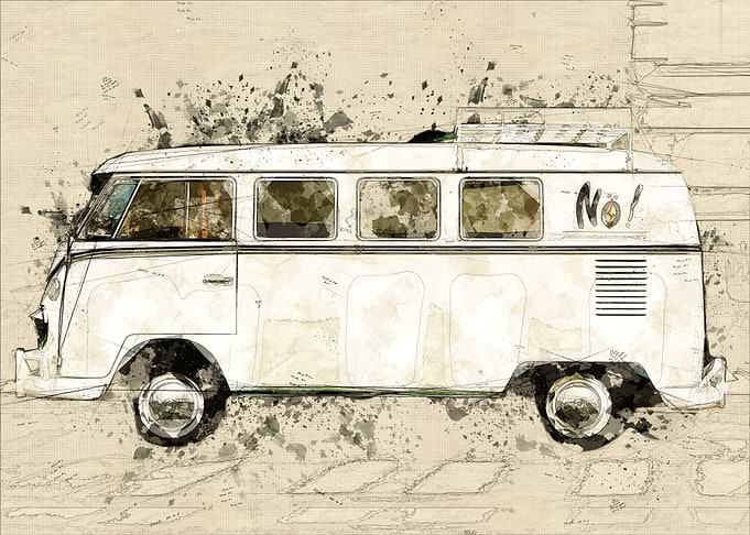 Volkswagen kombie retro