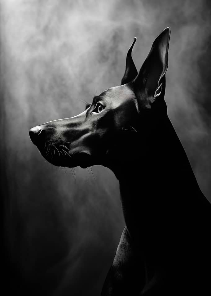 Doberman Pinscher Black and White