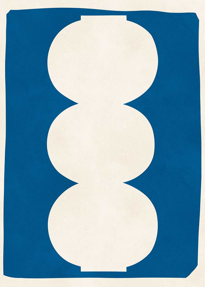Vase in blue background